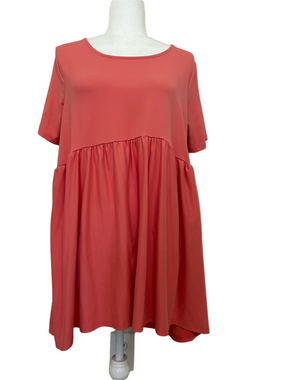 Zenana Coral Babydoll High-Lo Tunic with Empire Waist